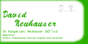 david neuhauser business card